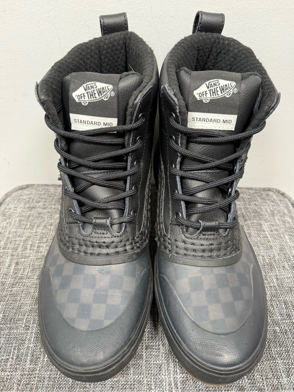 Vans Standard Mid Snow MTE Waterproof Winter Boots Black Checkerboard Men's 10